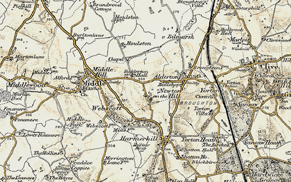 Old map of Witterage, The in 1902