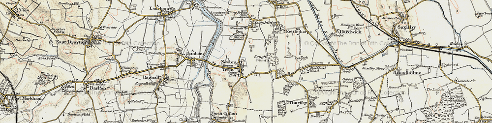 Old map of Newton on Trent in 1902-1903