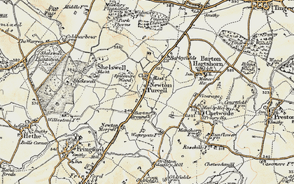Old map of Newton Purcell in 1898-1899