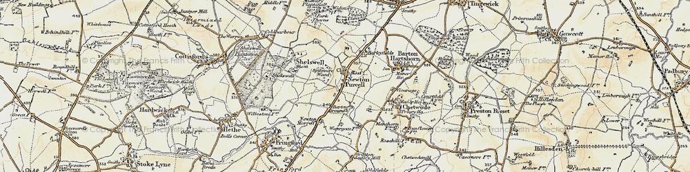 Old map of Newton Purcell in 1898-1899