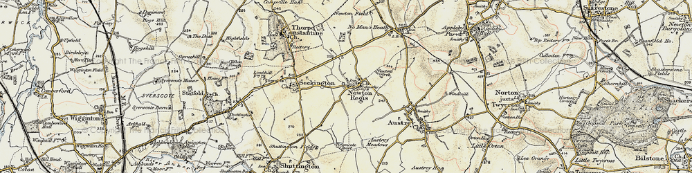 Old map of Newton Regis in 1902