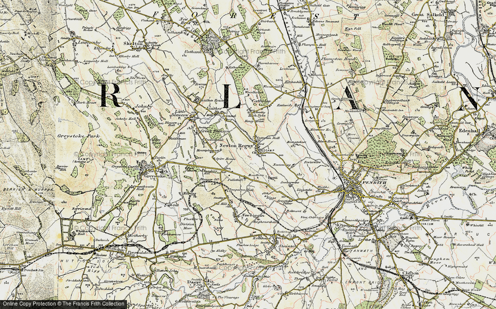 Old Map of Newton Reigny, 1901-1904 in 1901-1904