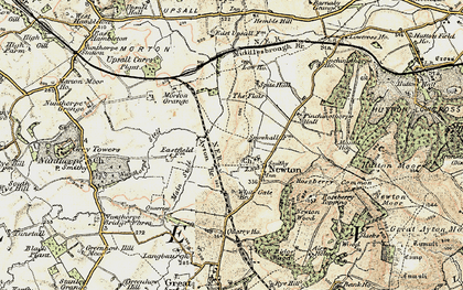 Old map of Newton under Roseberry in 1903-1904