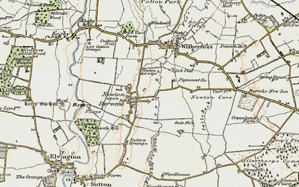 Old map of Newton upon Derwent in 1903
