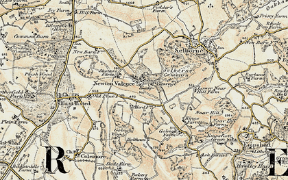 Old map of Newton Valence in 1897-1900