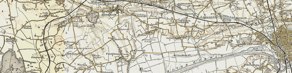 Old map of Newton with Scales in 1903