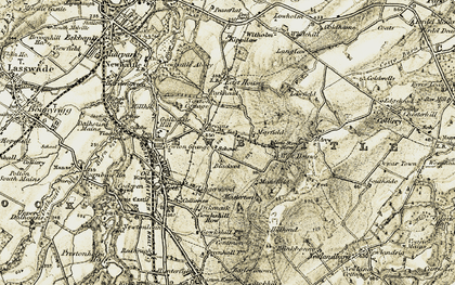 Old map of Newtongrange in 1903-1904