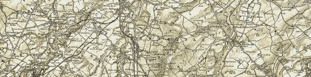 Old map of Newtongrange in 1903-1904