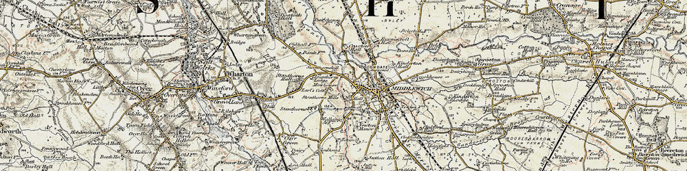 Old map of Bostock House Fm in 1902-1903