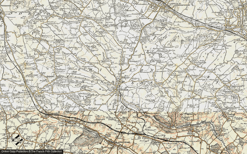 Old Map of Newtown, 1897-1898 in 1897-1898