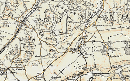 Old map of Newtown in 1897-1899