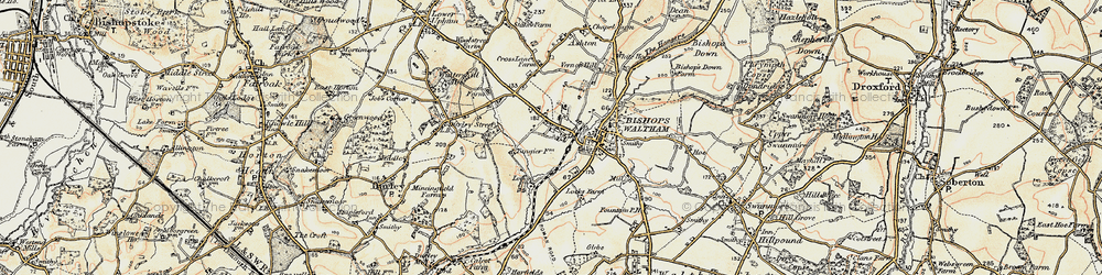Old map of Newtown in 1897-1900