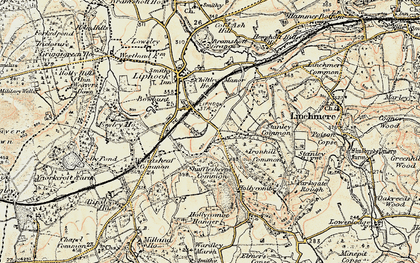 Old map of Bohunt in 1897-1900