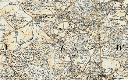 Old map of Acres Down Ho in 1897-1909
