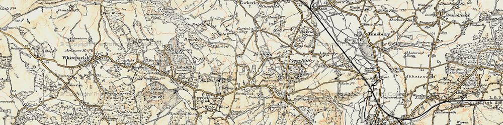 Old map of Newtown in 1897-1909