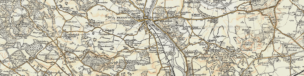 Old map of Newtown in 1897-1909