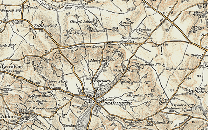 Old map of Newtown in 1898-1899