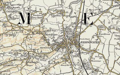 Old map of Newtown in 1898-1900