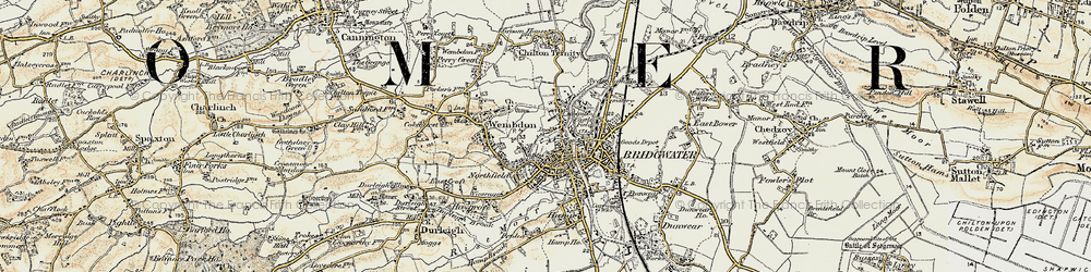 Old map of Newtown in 1898-1900