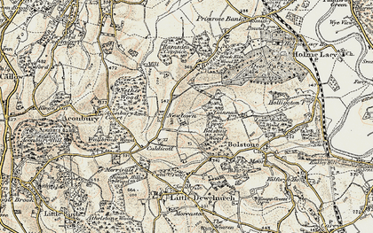 Old map of Newtown in 1899-1900