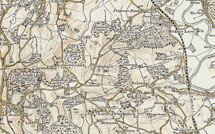 Old map of Caldicott in 1899-1900