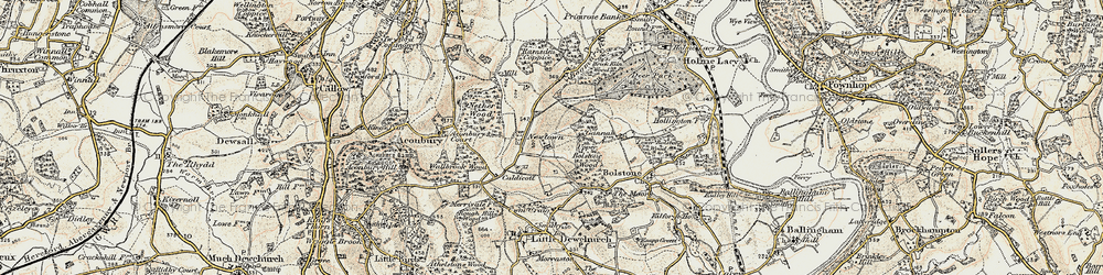 Old map of Newtown in 1899-1900