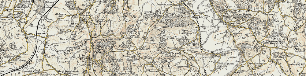 Old map of Caldicott in 1899-1900