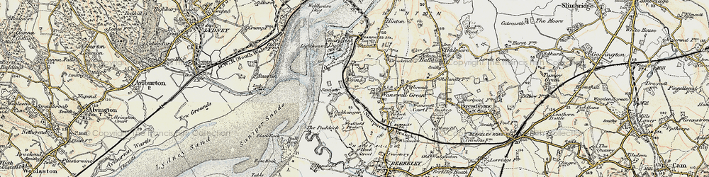 Old map of Newtown in 1899-1900