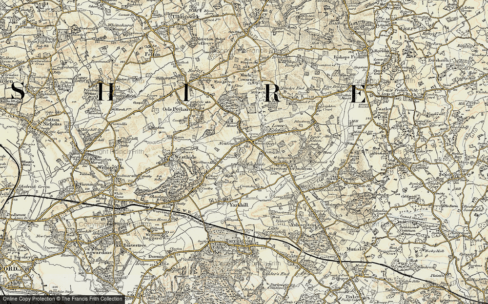 Old Map of Newtown, 1899-1901 in 1899-1901