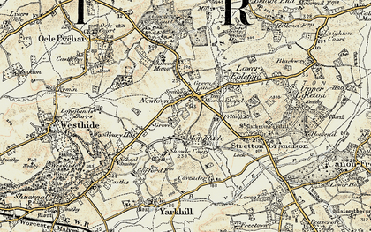 Old map of Newtown in 1899-1901