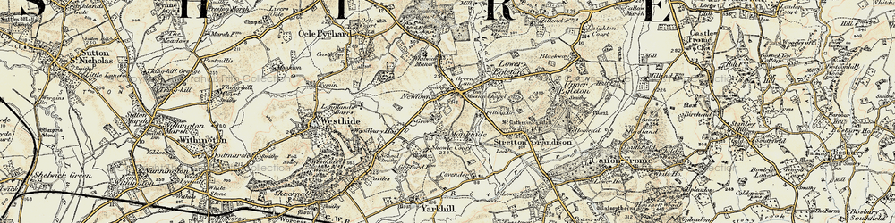 Old map of Newtown in 1899-1901