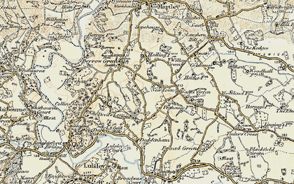 Old map of Newtown in 1899-1902