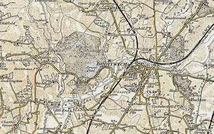 Old map of Newtown in 1899-1902