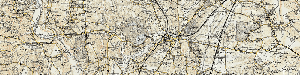 Old map of Newtown in 1899-1902