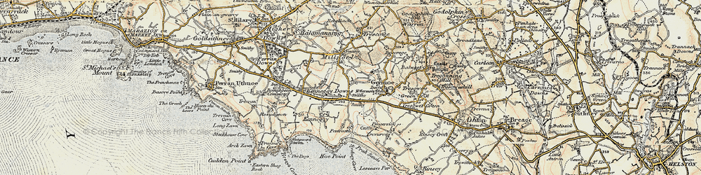 Old map of Newtown in 1900