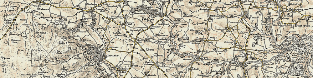 Old map of Langstone in 1900