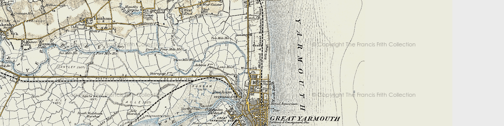 Old map of Newtown in 1901-1902