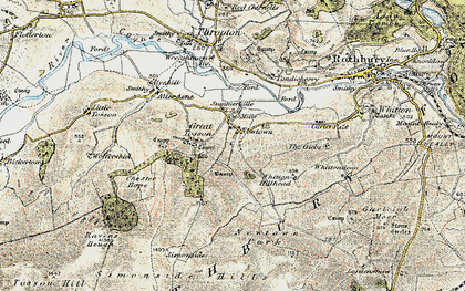 Old map of Wreighburn Ho in 1901-1903