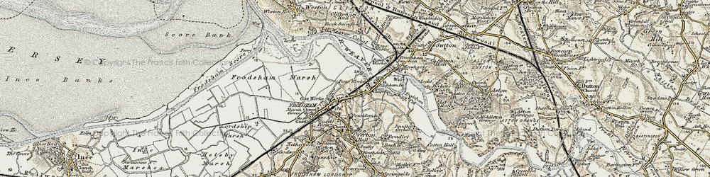 Old map of Newtown in 1902-1903