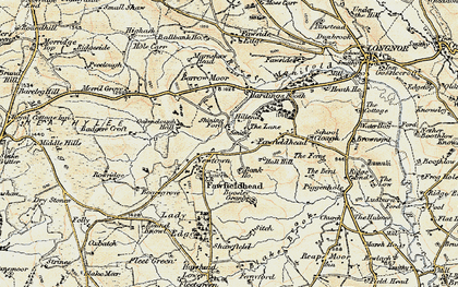 Old map of Boosley Grange in 1902-1903
