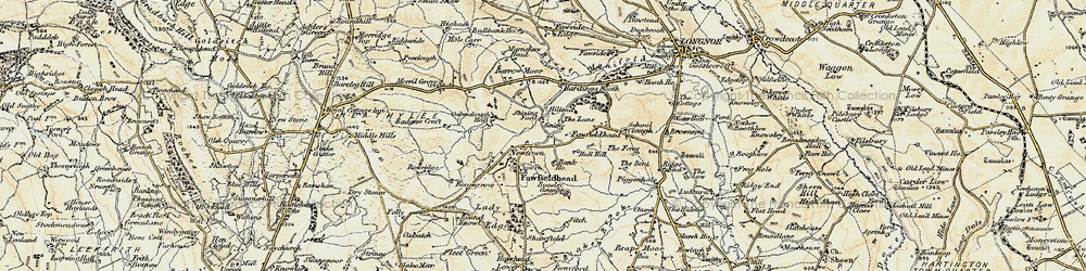 Old map of Boosley Grange in 1902-1903