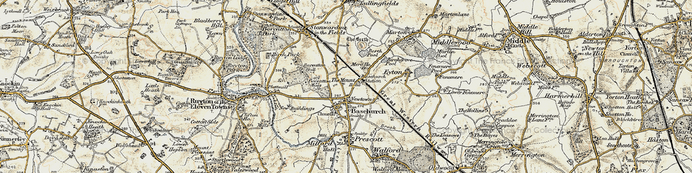 Old map of Boreatton Ho in 1902
