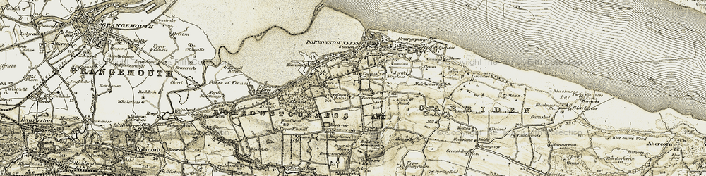 Old map of Newtown in 1904-1906