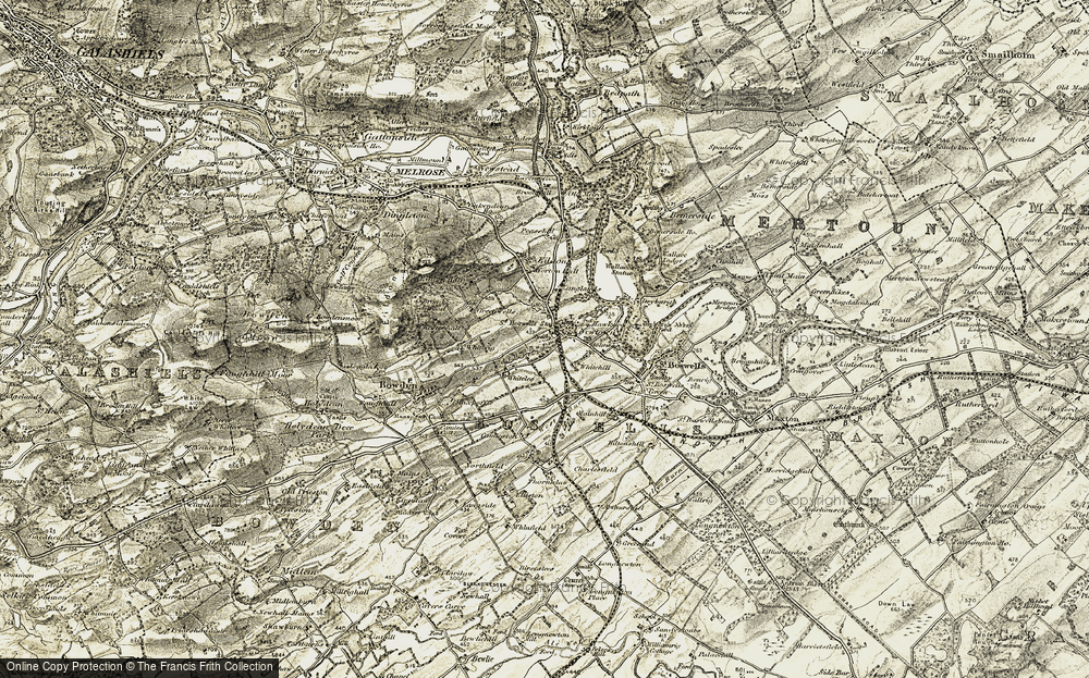 Old Map of Newtown St Boswells, 1901-1904 in 1901-1904