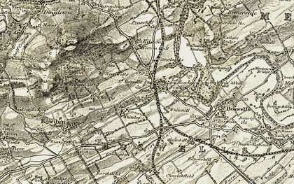 Old map of Newtown St Boswells in 1901-1904