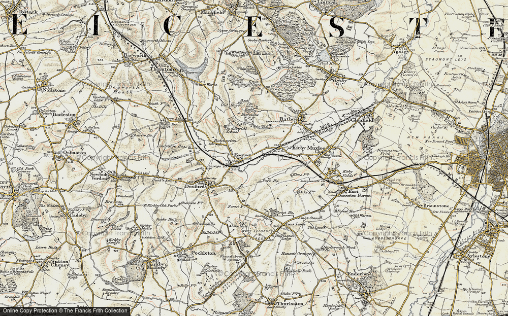 Old Map of Historic Map covering Bury Camp in 1901-1903