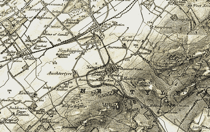 Old map of Burnmouth in 1908