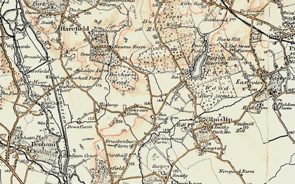 Old map of Bayhurst Wood Country Park in 1897-1898