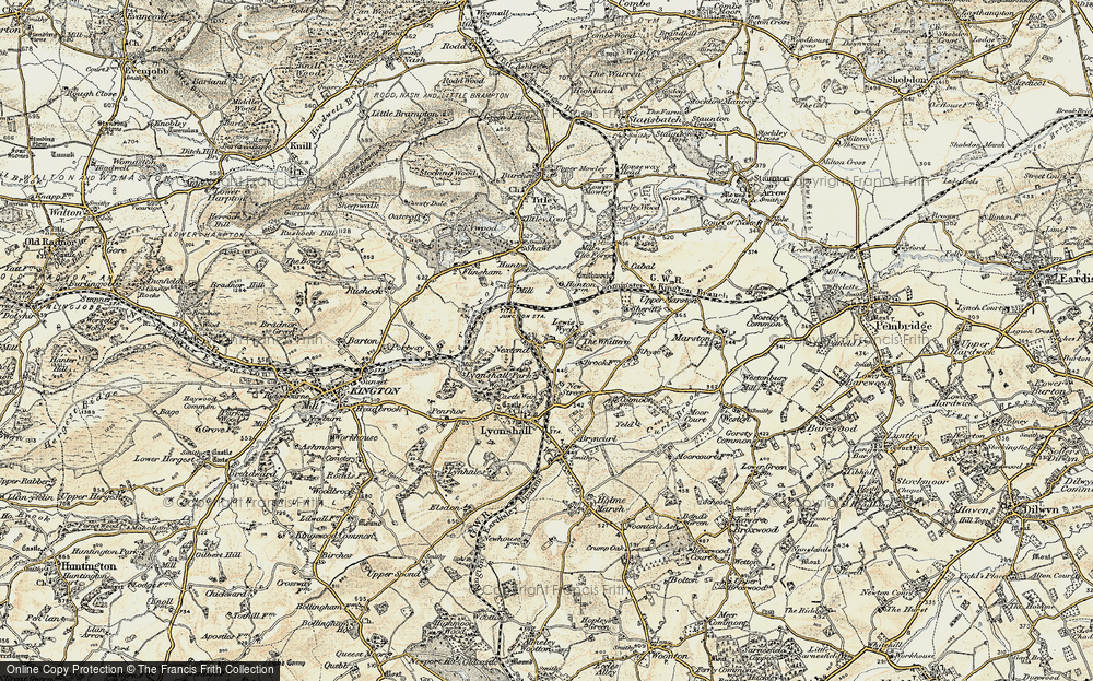 Old Map of Nextend, 1900-1903 in 1900-1903