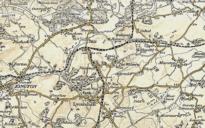 Old map of Nextend in 1900-1903